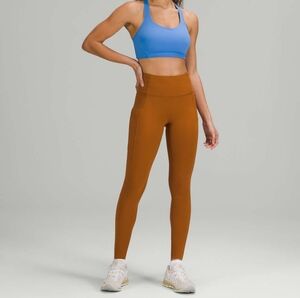 Lululemon Fast and Free High-Rise Tight 28" Butternut Brown Sz 4